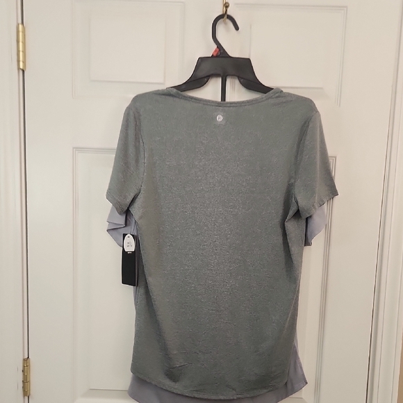 90 Degree By Reflex Green and Gray Fitted Short Sleeve Tee - Picture 5 of 8